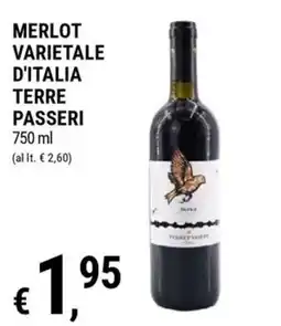 Tre Valli Supermercato Merlot varietale Terre Passeri offerta