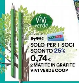 Ipercoop Matite in grafite Vivi Verde Coop offerta