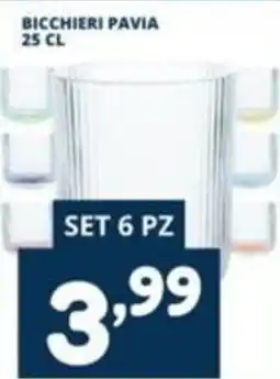Cossuto Bicchieri Pavia offerta