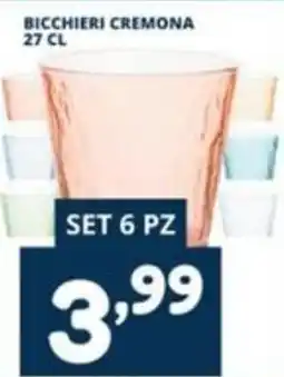 Cossuto Bicchieri Cremona offerta