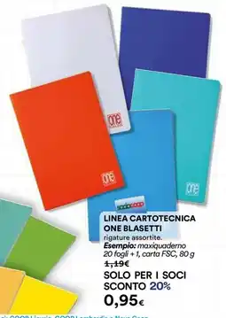 Ipercoop LINEA CARTOTECNICA ONE BLASETTI offerta