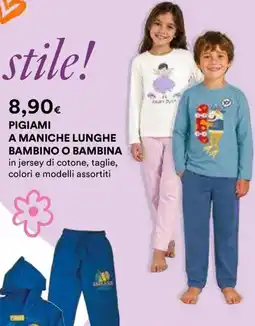 Ipercoop Pigiama a maniche lunghe bambino o bambina offerta