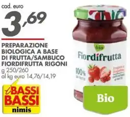 Italmark Preparazione biologica a base di frutta/sambuco Fiordifrutta Rigoni offerta