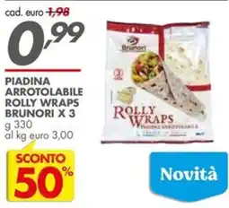 Italmark Piadina arrotolabile Rolly Wraps Brunori offerta