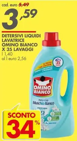 Italmark Detersivo liquido lavatrice Omino Bianco Muschio Bianco offerta