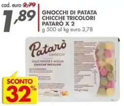 Italmark Gnocchi di patata chicche tricolori Patarò offerta