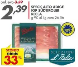 Italmark Speck Alto Adige IGP Südtiroler Recla offerta