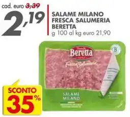 Italmark Salame milano Beretta offerta