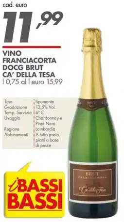 Italmark Vino Franciacorta DOCG Brut Ca' Della Tesa offerta