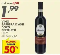 Italmark Vino Barbera d'Asti DOCG Bertelelli offerta