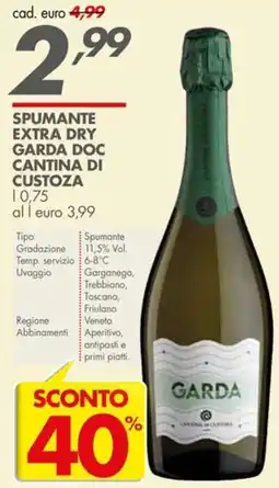 Italmark Spumante extra dry garda doc cantina di custoza offerta