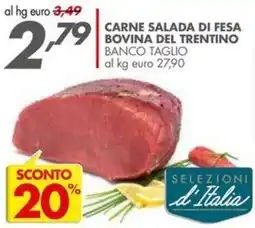 Italmark Carne salada di fesa bovina del trentino offerta