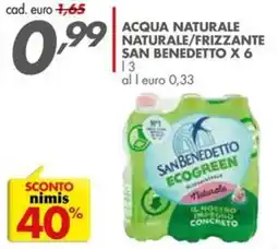 Italmark Acqua naturale San Benedetto Ecogreen offerta