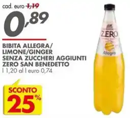 Italmark Bibita Allegra Zero San Benedetto offerta