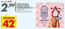 Italmark Coni gelato Cinque Stelle Sammontana offerta