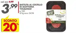 Italmark Battuta al coltello di scottona You&Meat offerta