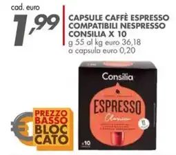 Italmark Capsule caffè espresso compatibili Nespresso Consilia offerta
