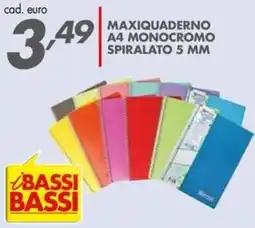 Italmark Maxiquaderno A4 monocromo spiralato 5 mm offerta