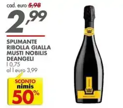 Italmark Spumante Ribolla Gialla Musti Nobilis Deangeli offerta