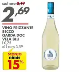 Italmark Vino frizzante secco Garda DOC Vela Blu offerta