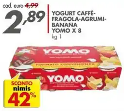 Italmark Yogurt Caffè-Fragola-Agrumi-Banana Yomo offerta