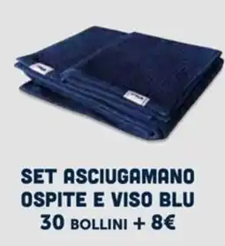 Italmark Set asciugamano ospite e viso blu offerta