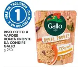Italmark Riso cotto a vapore bontà pronte da condire Gallo offerta