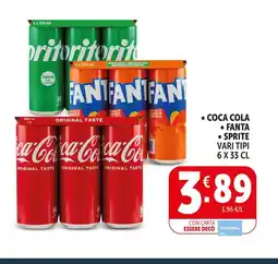 Deco Supermercati Coca Cola Fanta Sprite offerta