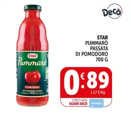 Deco Supermercati Star Pummarò passata di pomodoro offerta
