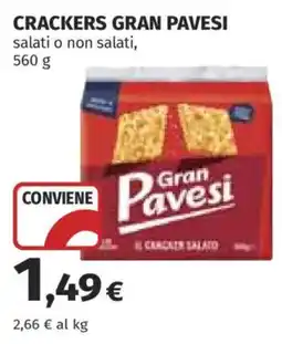 Ipercoop Crackers Gran Pavesi offerta