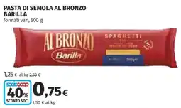 Ipercoop Pasta di semola al bronzo Barilla offerta
