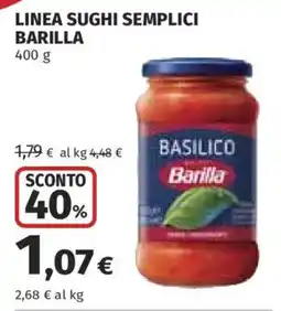 Ipercoop Sugo basilico Barilla offerta