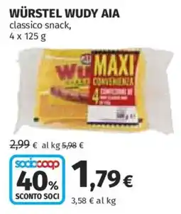 Ipercoop Würstel Wudy Aia classico snack offerta