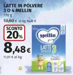 Ipercoop Latte in polvere Mellin 3 offerta