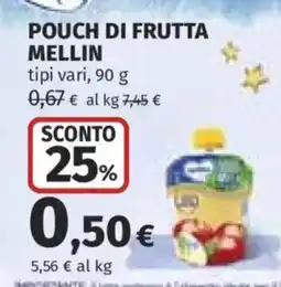 Ipercoop Pouch di frutta Mellin offerta