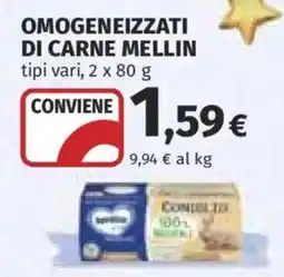 Ipercoop Omogeneizzati di carne Mellin offerta