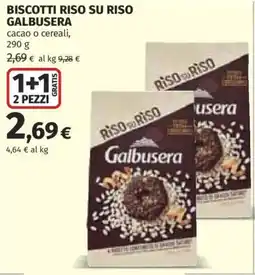 Ipercoop Biscotti riso su riso Galbusera offerta