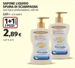 Ipercoop Sapone liquido spuma di sciampagna Marsiglia offerta