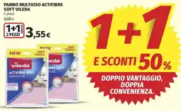 Ipercoop Panno multiuso actifibre soft vileda offerta