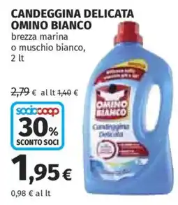 Ipercoop Candeggina delicata Omino Bianco offerta