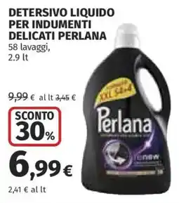 Ipercoop Detersivo liquido per indumenti delicati Perlan offerta