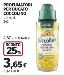 Ipercoop Profumatori per bucato Coccollino offerta