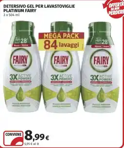 Ipercoop Detersivo gel per lavastoviglie Platinum Fairy offerta
