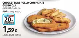 Ipercoop Cotoletta di pollo con patate gusto qui offerta