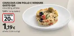 Ipercoop Couscous con pollo e verdure Gusto Qui offerta
