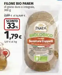 Ipercoop Filone bio Panem offerta