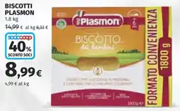 Ipercoop Biscotti Plasmon offerta