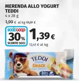 Ipercoop Merenda allo yogurt Teddi offerta