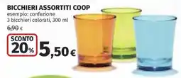 Ipercoop Bicchieri assortiti Coop offerta