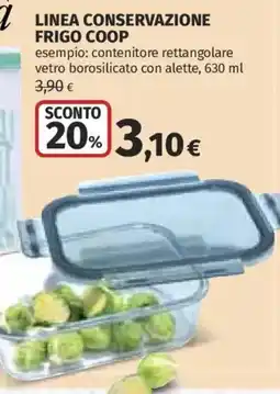 Ipercoop contenitore rettangolare vetro borosilicato con alette offerta